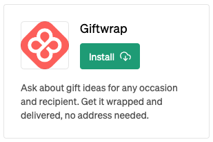 OpenAI 插件介绍-Giftwrap: 送礼达人